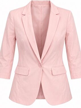 Smart Set Pink Blazer Medium Open Front Office Career Spring Jacket